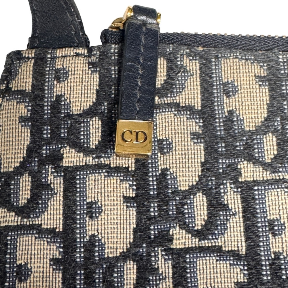 Dior Navy Trotter Monogram Luxury GHW Saddle Pouch - Picture 2 of 10
